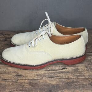 Brooks Brothers Brooks English White Buck Oxford Shoe EU 40 Women's 9 England